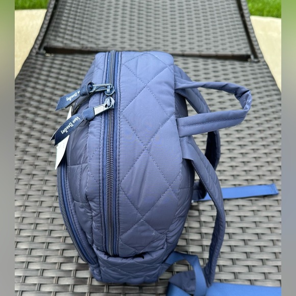 NWT Vera Bradley Quilted Ultralight COMPACT Backpack in Scroll Navy - Picture 5 of 10